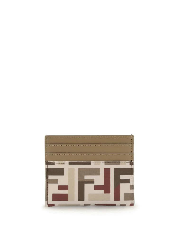 Fendi FF Motif Embossed Card Holder - Black