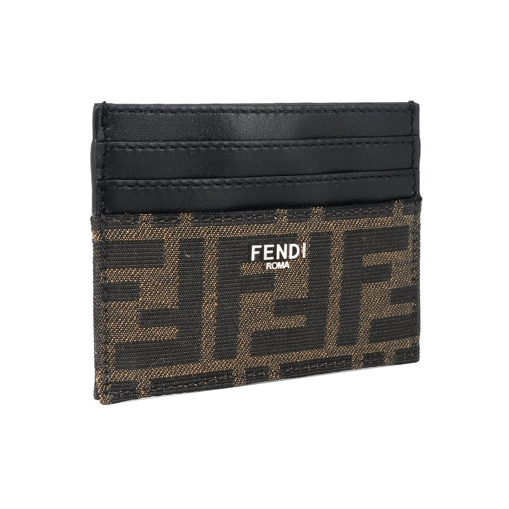 Fendi Zipped Card Case - Black