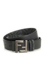 Fendi FF Logo Belt - Black