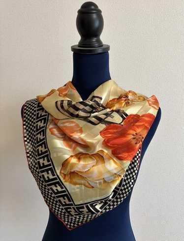 Fendi Peekaboo Silk Scarf - Black