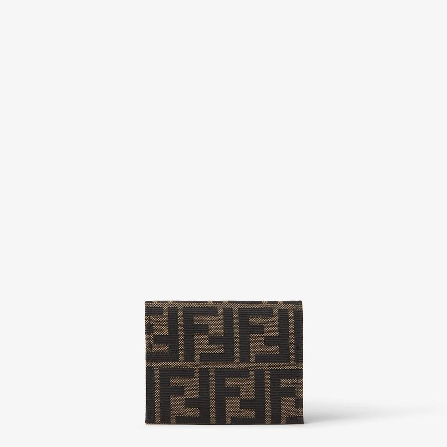 Étui à cartes FF en jacquard - Noir Beige