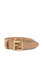 Fendi Logo Buckle Belt - White