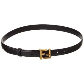 Fendi Leather Belt - Black